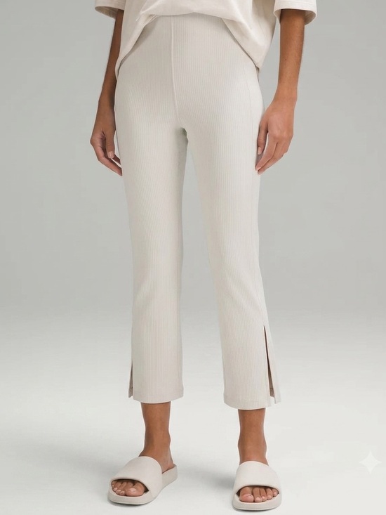 lululemon athletica Pants - Lululemon Ribbed Softstreme Zip-Leg High-Rise Cropped Pant 25"